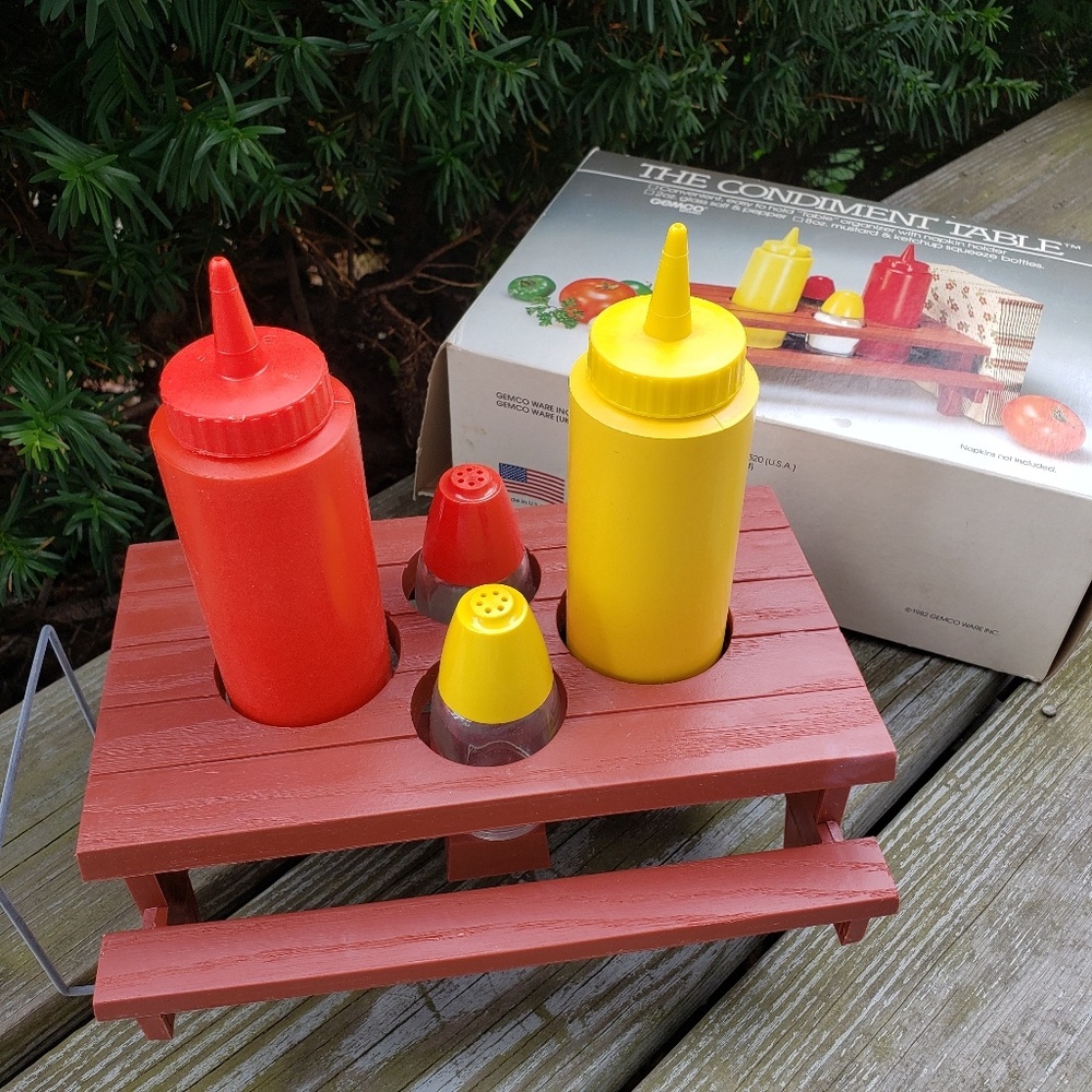 Vintage Gemco Ware Brand Picnic Condiment Holder P
